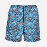 Ανδρικό μαγιό | σε μπλέ τόνους με ρετρό σχεδιασμό