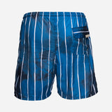 Ανδρικό μαγιό | σε μπλέ βάση με κάθετο λευκό ριγέ σχεδιασμό