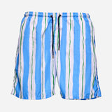 Ανδρικό μαγιό | σε ανοιχτή μπλέ απόχρωση με κάθετο ριγέ χεδιασμό