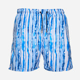 Ανδρικό μαγιό | σε μπλέ λευκές αποχρώσεις με κάθετο σχεδιαμό τύπου ρίγα