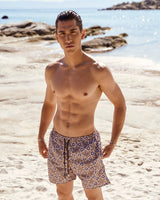 Ανδρικό μαγιό | σε γηίνους τόνους με ρετρό σχεδιασμό