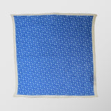 Μαντήλι για το πέτο | 100% λινό σε σιελ βάση με μικρό φλοράλ σχεδιασμό