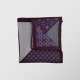 Μαντήλι για το πέτο | 100% λινό σε μπλέ / γκρί βάση με διάφορους ρετρό σχεδιασμούς