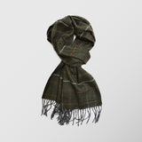 Ανδρικό Κασκόλ | σε λαδί βάση με καρό σχέδιο