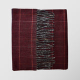 Ανδρικό Κασκόλ | σε μπορντό βάση με καρό σχέδιο