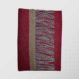 Ανδρικό Κασκόλ | δίχρωμο σε μπορντό βάση με καμηλό λεπτομέρεια