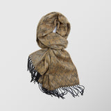 Ανδρικό Κασκόλ | σε μπεζ βάση με γκρι και υπόλευκες λεπτομέρειες