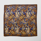 Μαντήλι για το πέτο | 100% μετάξι σε μπελ βάση με χάλκινες και γήινες λεπτομέρειες σε λαχούρι σχεδιασμό