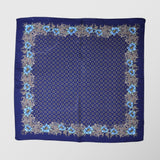 Μαντήλι για το πέτο | 100% μετάξι σε σκούρα μοβ βάση με ρετρό σχεδιασμό και λεπτομέρειες λαχούρι