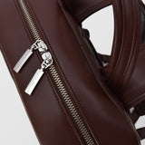 Ανδρική δερμάτινη τσάντα πλάτης | σε καφέ απόχρωση