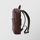 Ανδρική δερμάτινη τσάντα πλάτης | σε καφέ απόχρωση