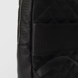 Ανδρική δερμάτινη τσάντα πλάτης | σε μαύρη απόχρωση με ψαροκόκαλο