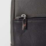 Ανδρική δερμάτινη τσάντα πλάτης | δίχρωμη σε γκρι και μαύρη απόχρωση