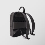 Ανδρική δερμάτινη τσάντα πλάτης | δίχρωμη σε γκρι και μαύρη απόχρωση