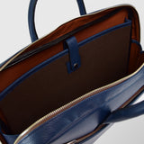 Ανδρική δερμάτινη τσάντα χαρτοφύλακας | "Ermis" σε μπλε απόχρωση