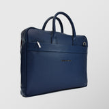 Ανδρική δερμάτινη τσάντα χαρτοφύλακας | "Ermis" σε μπλε απόχρωση