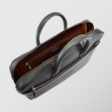 Ανδρική δερμάτινη τσάντα χαρτοφύλακας | "Ermis" σε γκρι απόχρωση