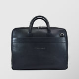 Ανδρική δερμάτινη τσάντα χαρτοφύλακας | "Ermis" σε μαύρη απόχρωση