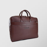 Ανδρική δερμάτινη τσάντα χαρτοφύλακας | "Ermis" σε απόχρωση καφέ