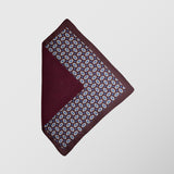 Μαντηλάκι για το πέτο | διπλής όψης με μπορντώ βάση και μικρό ρετρό σχεδιασμό