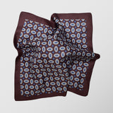 Μαντηλάκι για το πέτο | διπλής όψης με μπορντώ βάση και μικρό ρετρό σχεδιασμό