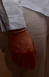 ΧΕΙΡΟΠΟΙΗΤΟ ΑΣΗΜΕΝΙΟ ΒΡΑΧΙΟΛΙ ΧΕΙΡΟΠΕΔΑ 925 ΠΛΕΞΟΥΔΑ