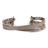 ΧΕΙΡΟΠΟΙΗΤΟ ΑΣΗΜΕΝΙΟ 925 ΒΡΑΧΙΟΛΙ ΧΕΙΡΟΠΕΔΑ ΜΕ ΤΡΙΠΛΟ ΣΧΕΔΙΑΣΜΟ