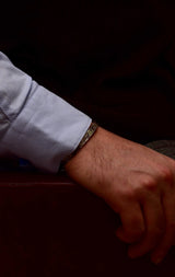 ΧΕΙΡΟΠΟΙΗΤΟ ΑΣΗΜΕΝΙΟ ΒΡΑΧΙΟΛΙ ΧΕΙΡΟΠΕΔΑ 925 ΜΕ ΣΚΑΛΙΣΤΟ ΣΧΕΔΙΑΣΜΟ