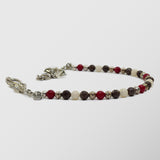 Αλυσίδα | για παντελόνι και γιλέκο σε γήινες αποχρώσεις με μπορντώ λεπτομέρεια