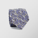 Φαρδιά γραβάτα | σε μπέζ βάση με λαχούρι σετ με μαντηλάκι