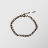 Ανδρικό βραχιόλι αλυσίδα | ασημένιο 925 με τετραγωνισμένη πλέξη