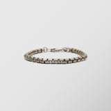 Ανδρικό βραχιόλι αλυσίδα | ασημένιο 925 με τετραγωνισμένη πλέξη