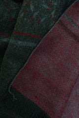 Ανδρικό κασκόλ | διπλής όψης σε γκρι / μπορντό αποχρώσεις με σχεδιασμό τόνο στο τόνο