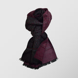 Ανδρικό κασκόλ | διπλής όψης σε γκρι / μπορντό αποχρώσεις με σχεδιασμό τόνο στο τόνο