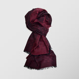 Ανδρικό κασκόλ / φουλάρι | διπλής όψης σε μπορντό / κόκκινη απόχρωση με σχεδιασμό τόνο στο τόνο