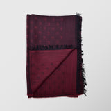 Ανδρικό κασκόλ / φουλάρι | διπλής όψης σε μπορντό / κόκκινη απόχρωση με σχεδιασμό τόνο στο τόνο