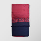 Μεταξωτό φουλάρι | με πουά σχεδιασμό σε βουργουνδί / μπλέ τόνους