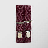 Ανδρικές τιράντες | σε μπορντώ απόχρωση με μικρό σχεδιασμό