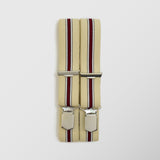 Ανδρικές τιράντες | σε μπέζ απόχρωση με καφέ κάθετο ριγέ σχεδιασμό