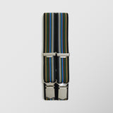 Τιράντες | σε μπέζ απόχρωση με καφέ / λευκό κάθετο ριγέ σχεδιασμό