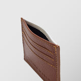 Πορτοφόλι | card holder δερμάτινο δίχρωμο σε ταμπά / λευκή απόχρωση