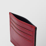 Πορτοφόλι | card holder δερμάτινο δίχρωμο σε κόκκινη και μπλέ απόχρωση