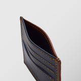 Πορτοφόλι | card holder δερμάτινο δίχρωμο σε μπλέ και ταμπά απόχρωση