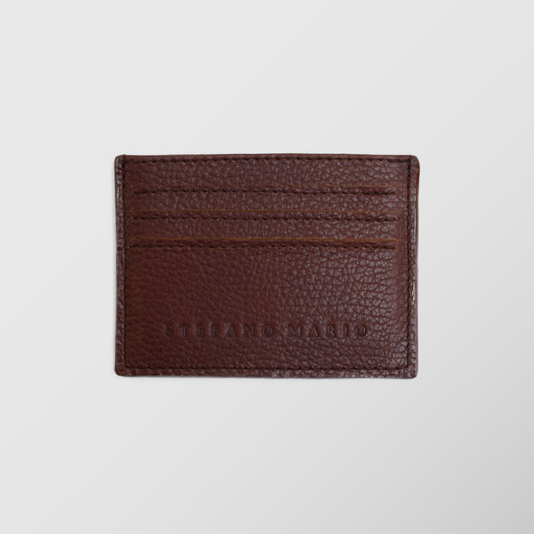 Πορτοφόλι | card holder δερμάτινο σε σκούρα καφέ απόχρωση