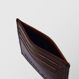Πορτοφόλι | card holder μονόχρωμο καφέ δερμάτινο