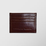 Πορτοφόλι | card holder μονόχρωμο καφέ δερμάτινο