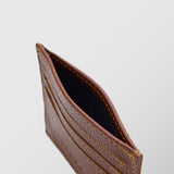 Πορτοφόλι | card holder δερμάτινο μονόχρωμο σε ταμπά απόχρωση