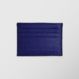 Πορτοφόλι | card holder δερμάτινο μονόχρωμο σε μπλέ ρουά απόχρωση