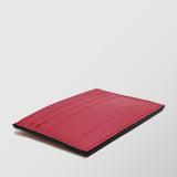 Πορτοφόλι | card holder δερμάτινο μονόχρωμο σε κόκκινη απόχρωση
