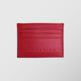 Πορτοφόλι | card holder δερμάτινο μονόχρωμο σε κόκκινη απόχρωση